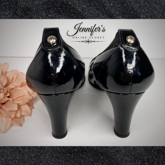 3/$30 Stuart Weitzman Women's Black Patent Leather Heels Size 7.5 - Picture 5 of 13